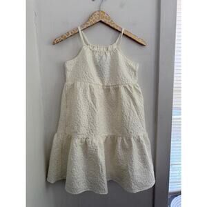 H&M Girls Ivory Tiered Dress NEW | Size 8-9 Years